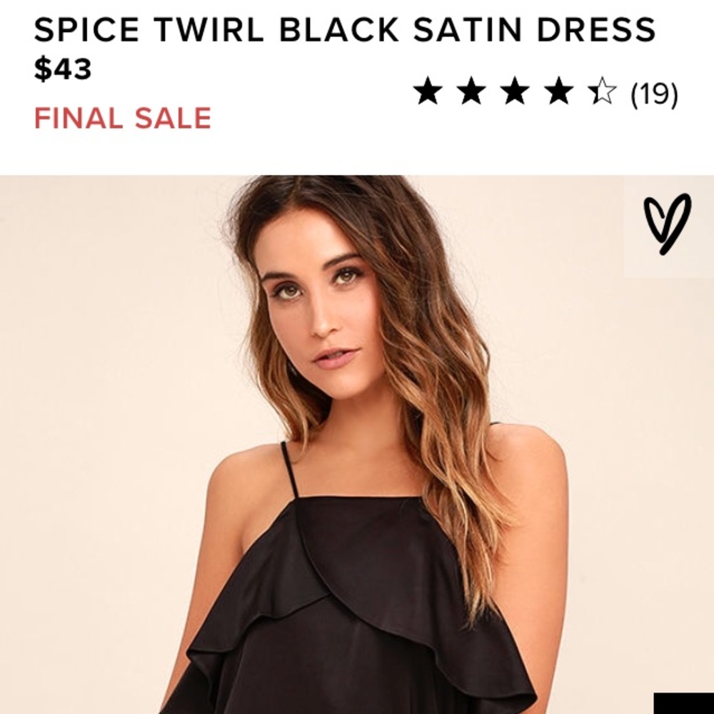 LULUS SPICE TWIRL BLACK SATIN DRESS